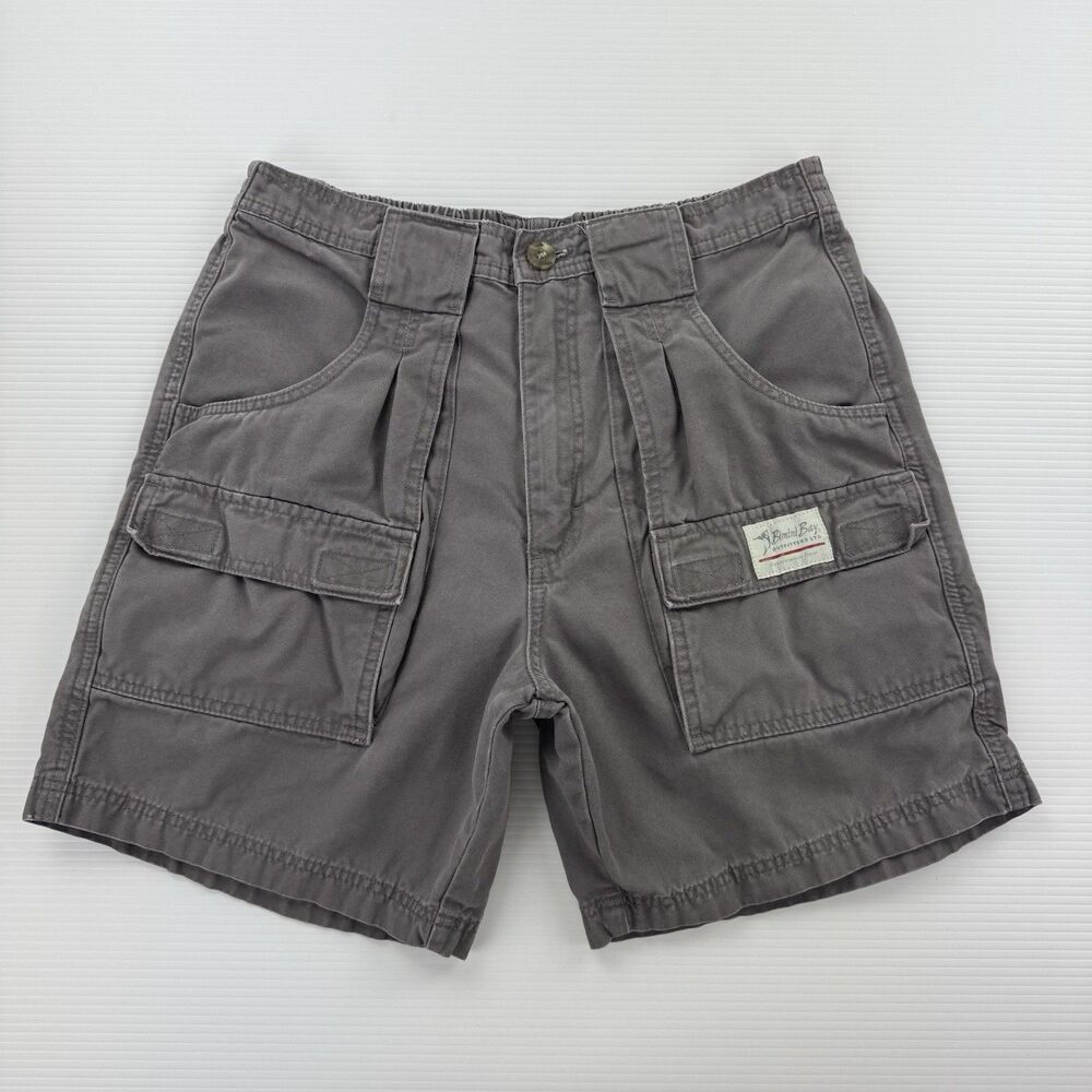 Bimini Bay Shorts Mens 34 Gray Fishing Utility Cargo Outdoor Casual Cotton